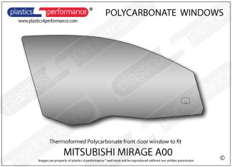 MITSUBISHI - Mirage A00 - Lexan Polycarbonate right front door window