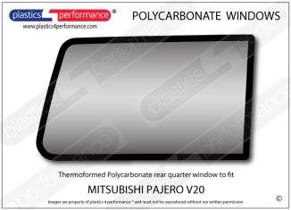 MITSUBISHI - Pajero V20 - Lexan Polycarbonate right rear quarter window