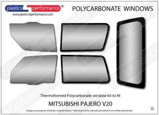 MITSUBISHI - Pajero V20 - Lexan Polycarbonate window kit