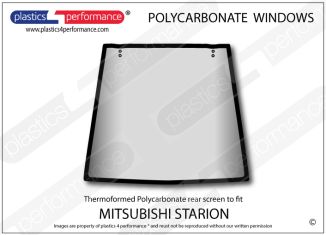 MITSUBISHI - Starion - Lexan Polycarbonate rear screen