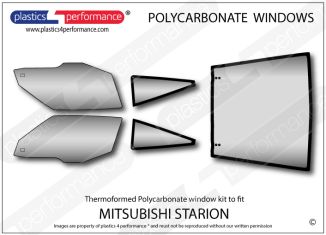 Mitsubishi Starion Lexan polycarbonate window kit