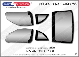 NISSAN 300ZX (Z32) 2 + 0 - Lexan Polycarbonate window kit