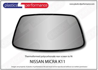 NISSAN - Micra K11 - Lexan Polycarbonate rear screen