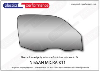 NISSAN - Micra K11- Lexan Polycarbonate right front door window