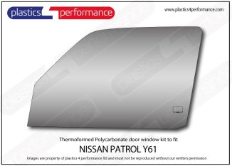 NISSAN - PATROL Y61 - Lexan Polycarbonate left front door window