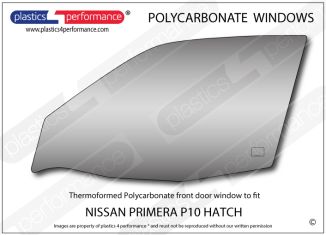 NISSAN - Primera P10 Hatchback - Lexan Polycarbonate left front door window