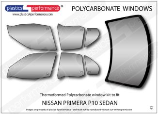 NISSAN - Primera P10 Sedan - Lexan Polycarbonate window kit
