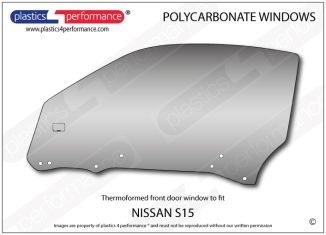 NISSAN - S15 - Lexan Polycarbonate left front door window