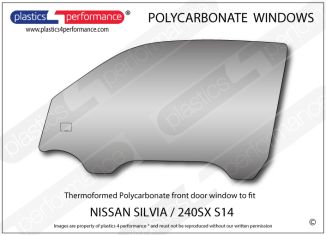 NISSAN - Silvia / 240 SX S14 - Lexan Polycarbonate left front door window