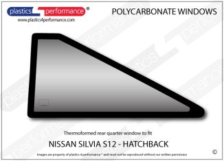 NISSAN - Silvia S12 - Thermoformed Lexan Polycarbonate left rear quarter window
