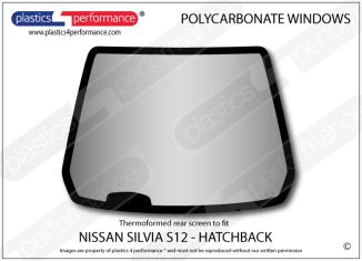 NISSAN - Silvia S12 - Thermoformed Lexan Polycarbonate rear window