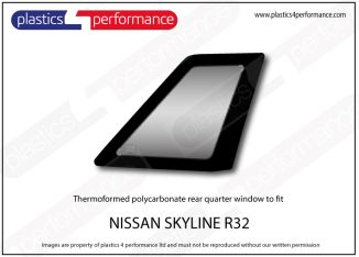 NISSAN - Skyline R32 - Lexan Polycarbonate right rear quarter window