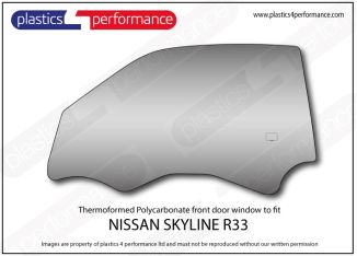 NISSAN - Skyline R33 - Lexan Polycarbonate left front door window
