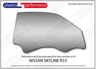 NISSAN - Skyline R33 - Lexan Polycarbonate right front door window
