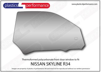 NISSAN - Skyline R34 - Lexan Polycarbonate right front door window