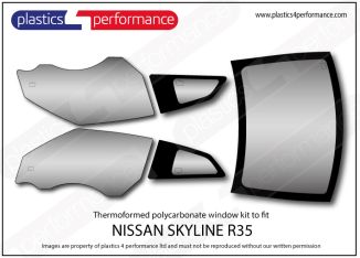 NISSAN - Skyline R35 GTR - Lexan Polycarbonate window kit