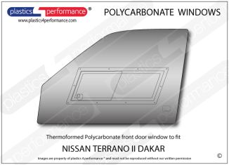 NISSAN Terrano 2 R20 - Lexan Polycarbonate left front door window