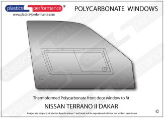 NISSAN Terrano 2 R20 - Lexan Polycarbonate right front door window