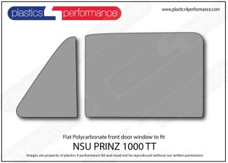 NSU - PRINZ 1000 TT - Lexan Polycarbonate left two piece front door window