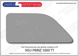 NSU - PRINZ 100 TT - Lexan Polycarbonate left rear quarter window