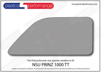 NSU - PRINZ 1000 TT - Lexan Polycarbonate right rear quarter window