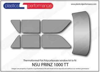 NSU - PRINZ 1000 TT - Lexan Polycarbonate window kit