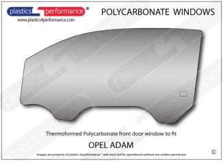 OPEL Adam - Lexan Polycarbonate left front door window
