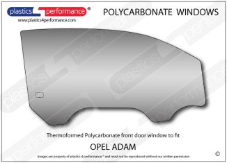 OPEL Adam - Lexan Polycarbonate right front door window