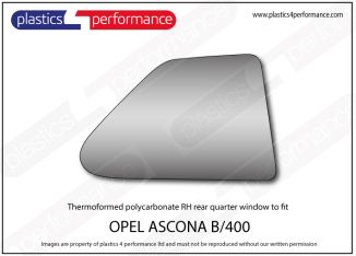 OPEL - Ascona B - Lexan Polycarbonate right rear quarter window