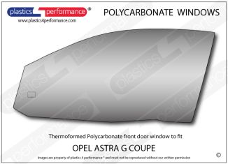 OPEL - Astra G Coupe - Lexan Polycarbonate left front door window
