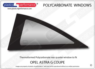 OPEL - Astra G Coupe - Lexan Polycarbonate left rear quarter window