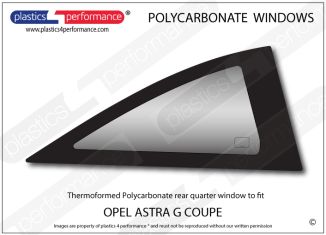 OPEL - Astra G Coupe - Lexan Polycarbonate right rear quarter window
