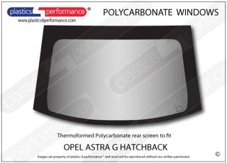 OPEL - Astra G 3dr Hatch - Lexan Polycarbonate rear screen