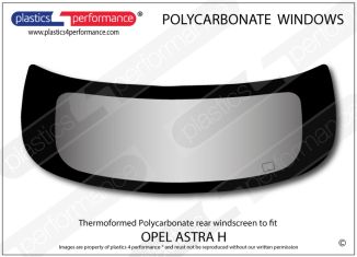 OPEL - Astra H 3dr - Lexan Polycarbonate rear screen