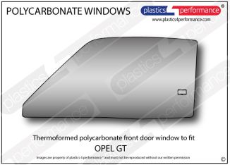 OPEL - GT - Lexan Polycarbonate left front door window