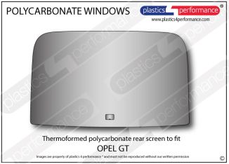 OPEL - GT - Lexan Polycarbonate rear screen