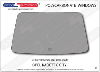 OPEL - Kadett C City - Lexan Polycarbonate rear screen