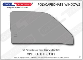 OPEL - Kadett C City - Lexan Polycarbonate right front door window