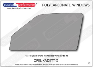 OPEL - Kadett D (Astra 1) - Lexan Polycarbonate left front door window