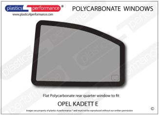 OPEL - Kadett E (Astra 2) - Lexan Polycarbonate left rear quarter window