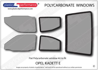 OPEL - Kadett E (Astra 2) - Lexan Polycarbonate window kit