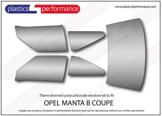 OPEL - Manta B Coupe - Lexan Polycarbonate window kit