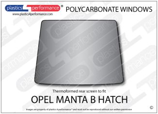 OPEL - Manta B Hatch - Lexan Polycarbonate rear screen