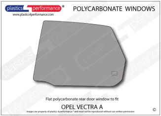 OPEL - Vectra A Sedan - Lexan Polycarbonate left rear door window
