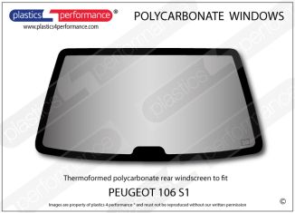 PEUGEOT 106 S1 - Lexan Polycarbonate rear screen
