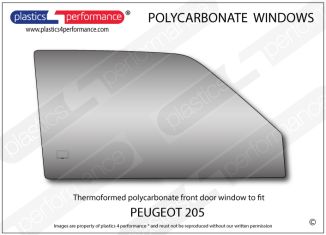 PEUGEOT - 205 - Lexan Polycarbonate right front door window