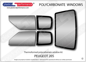 PEUGEOT - 205 - Lexan Polycarbonate window kit
