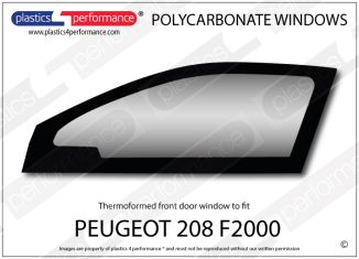 PEUGEOT 208 F2000 - Lexan Polycarbonate left front door window