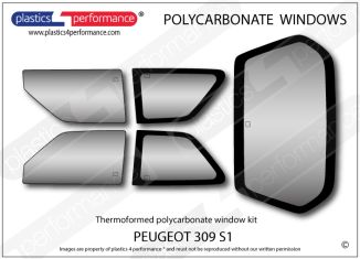 PEUGEOT - 309 S1 - Lexan Polycarbonate window kit