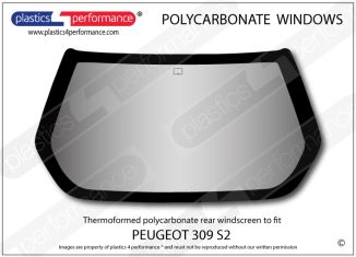 PEUGEOT - 309 S2 - Lexan Polycarbonate rear screen